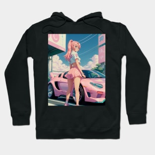 R34 Anime in Pink Style Hoodie